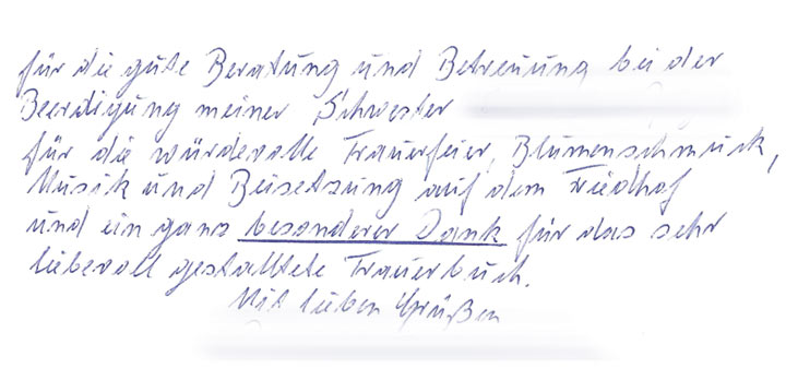 Beisetzung in Schweinfurt