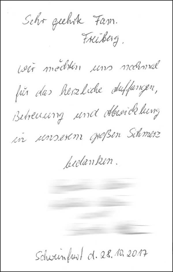 Edelstein Bestattung in Schweinfurt